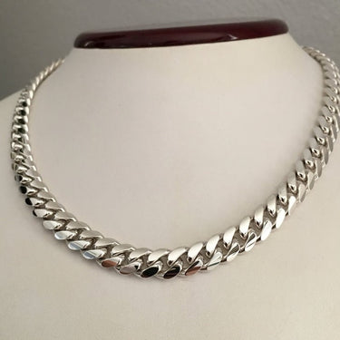 999 Sterling Silver Cuban Chain 9mm 55cm